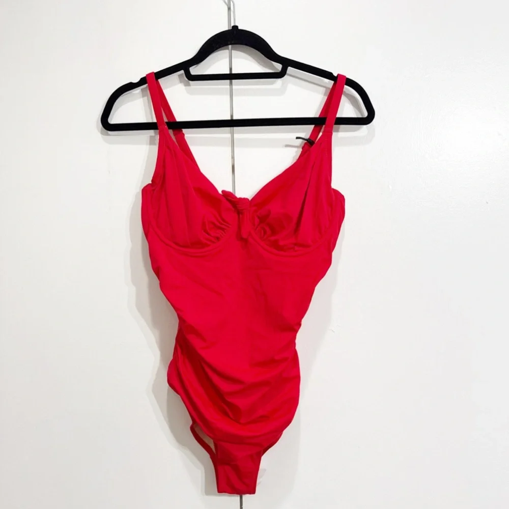 Pour Moi Red One Piece Swimsuit Size 34DDD - Picture 3 of 5